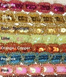 Fine Fabric Sales Newest Products Sequin Trim With Metallic Thread