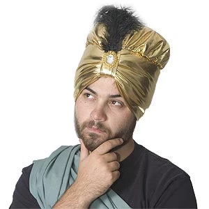 Vendor-unknown Fancy Turban W/Black Feather Newest Products 1 Vendor-unknown Fancy Turban W/Black Feather Newest Products