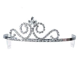 Vendor-unknown Teardrop & Curls Tiara 1 1/2H 1 Vendor-unknown Teardrop & Curls Tiara 1 1/2H