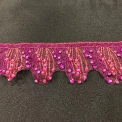 Theatre House Newest Products Fuchsia Beaded Spray Trim 2
