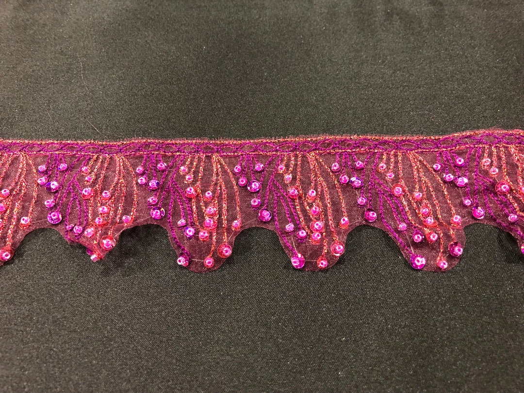 Theatre House Newest Products Fuchsia Beaded Spray Trim 2 2 Theatre House Newest Products Fuchsia Beaded Spray Trim 2