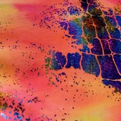 Theatre House Nylon Spandex Tie Dye Multi Color Hologram Foil Design