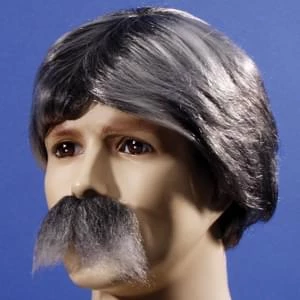 Theatre House Newest Products BLACK/WHITE WIG & MOUSTACHE SET 1 Theatre House Newest Products BLACK/WHITE WIG & MOUSTACHE SET