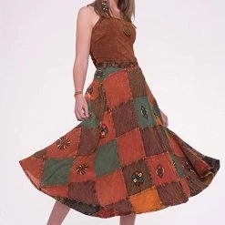 Vendor-unknown Patchwork Wrap Skirt