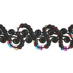 Vendor-unknown Newest Products Multi Sequin Black Braid