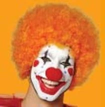 Paper Magic Group Solid Color Curly Clown Wig - Orange