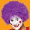 Paper Magic Group Newest Products Solid Color Curly Clown Wig - Purple