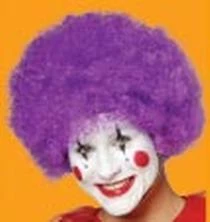 Paper Magic Group Newest Products Solid Color Curly Clown Wig - Purple