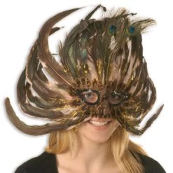 Zucker Feather Products Fancy Peacock Feather Mask
