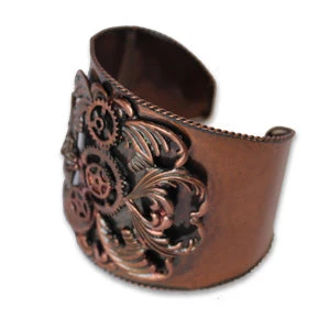 Steamworks Antique Look Copper Cuff - Steampunk Bracelet Collars And Cuffs 1 Steamworks Antique Look Copper Cuff - Steampunk Bracelet Collars And Cuffs