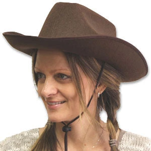 Vendor-unknown Brown Cowboy Hat W/Chin Strap Newest Products 1 Vendor-unknown Brown Cowboy Hat W/Chin Strap Newest Products