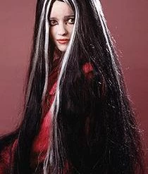 Fun World Extra Long Witch Wig - Black/White