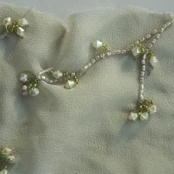 Vendor-unknown Green White Beads