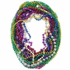 Theatre House Newest Products Assorted Mardi Gras Beads (10 Pieces)