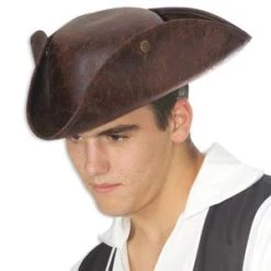 Vendor-unknown Newest Products Faux Leather Pirate Hat Tricorn