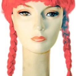 Morris Costumes Accessories Country Girl Wig (Orange With Braids)