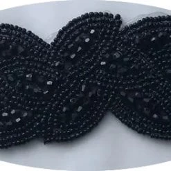 Fine Fabric Sales Newest Products Beaded Leaf Pattern Applique