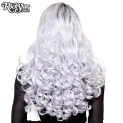 RockStar LACE FRONT CURLY DARK ROOTS WIG- SILVER Accessories