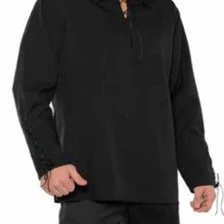 Under Wraps Frontier Mens Adult Black Pirate Halloween Costume Shirt Newest Products