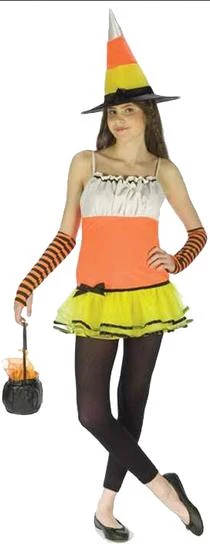 Fun World Teen Candy Corn Witch Costume 1 Fun World Teen Candy Corn Witch Costume