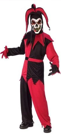 Fun World Red Twisted Jester Childs Costume 1 Fun World Red Twisted Jester Childs Costume
