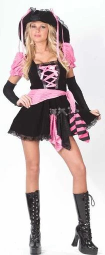 Fun World Teen Pink Punk Pirate Costume 1 Fun World Teen Pink Punk Pirate Costume