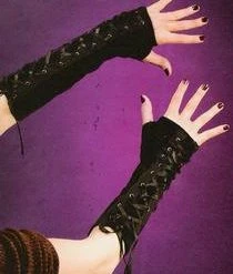 Fun World Goth Glovelettes - Black Velvet