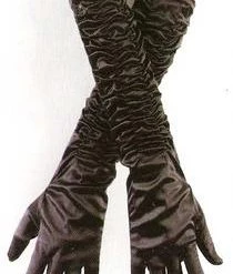 Fun World Satin Coffin Gloves - Black Newest Products