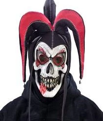 Fun World Newest Products Twisted Jester Mask - Red