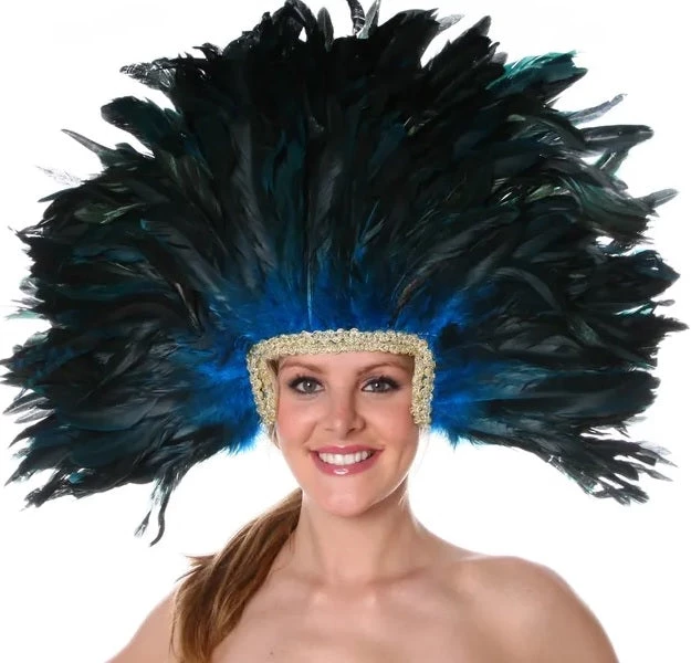 Zucker Feather Products Headdress With Coque Feathers Feather Headpiece 2 Zucker Feather Products Headdress With Coque Feathers Feather Headpiece
