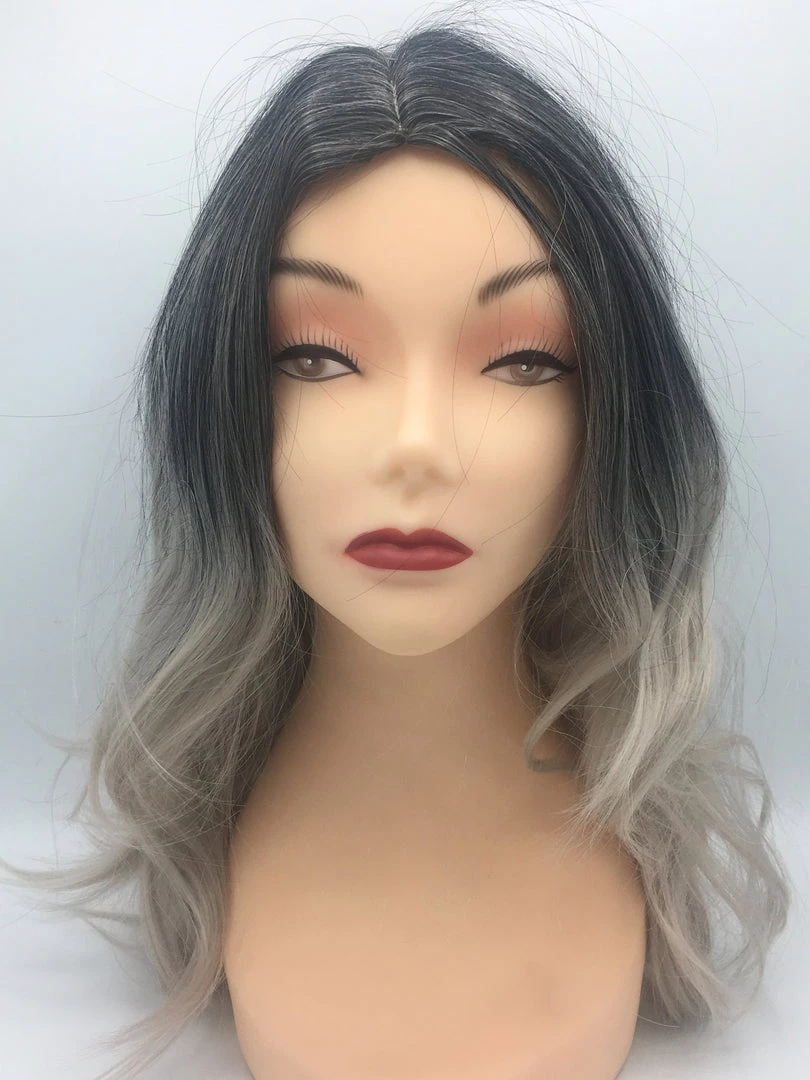 Coast Wigs Women's Black To Grey Ombre Wig Accessories 1 Coast Wigs Women's Black To Grey Ombre Wig Accessories
