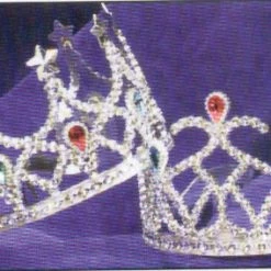 Theatre House Newest Products Silver Tiara With Colored Stones