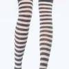Leg Avenue Stripped Thigh Highs - Black-White Newest Products