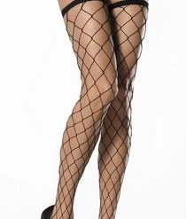 Leg Avenue Newest Products Fence Net Thigh High Black