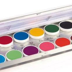 Theatre House Newest Products Master Creme Palette 1.69oz./48gm., 12 Colors (Metal Palette) - LKP-12