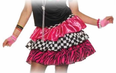 Under Wraps 80's Women's Layered Pink Skirt 1 Under Wraps 80's Women's Layered Pink Skirt