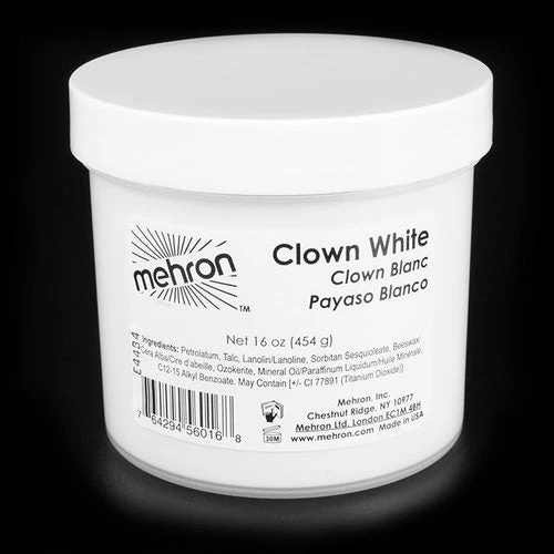 Clown White - Mehron - 16oz - 130XL Newest Products 1 Clown White - Mehron - 16oz - 130XL Newest Products