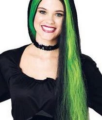 Paper Magic Group Newest Products Color Streaks Witch Wig - Green