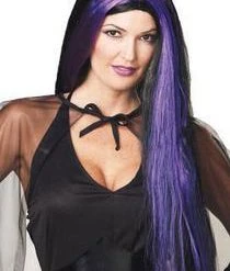 Paper Magic Group Color Streaks Witch Wig - Purple