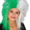 Rubies Sports Wig - Green/White