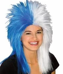 Rubies Sports Wig - Blue/White