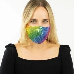 Halloween Props Hub 16 Zucker Feather Products Rainbow Feather Mask