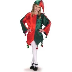 Halco Newest Products Satin Jingle Elf Child Costume