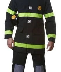 Dress Up America Adult Black Fire Fighter Costume Newest Products