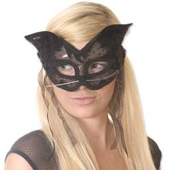 Vendor-unknown Lace & Velvet Cat Mask