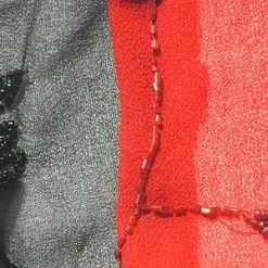 Vendor-unknown Chiffon Fabric With Leaf Beading *DS*