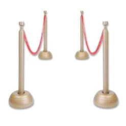 Vendor-unknown Hollywood Red Rope Stanchion Set