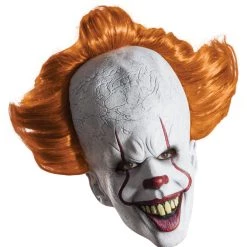 Theatre House Newest Products Adult Pennywise Overhead Mask With Attached Hair