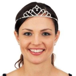 Theatre House Accessories Small Heart Rhinestone Silver Tiara