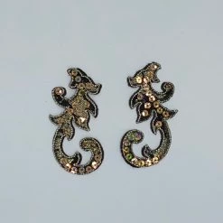 Theatre House Sequin Leaf Motif Applique 4 Theatre House Sequin Leaf Motif Applique